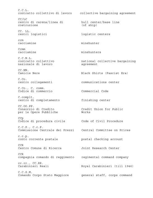 ABBREVIATIONS AND ACRONYMS USED IN THE PRESS OF ...