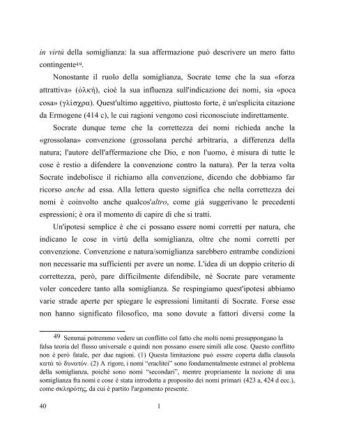 1. Cratilo - Dipartimento di Filosofia