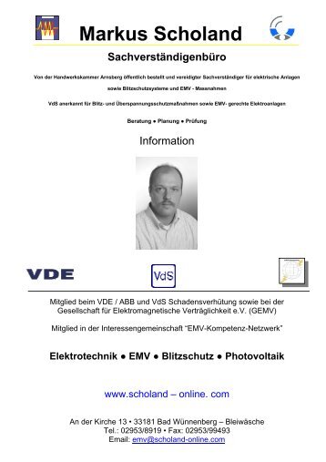 Blitzschutz von Photovoltaikanlagen PDF ... - Markus Scholand