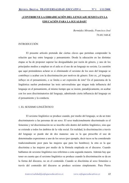 Revista Transversalidad Educativa nº 1