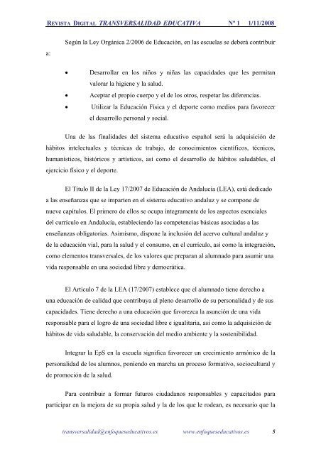 Revista Transversalidad Educativa nº 1