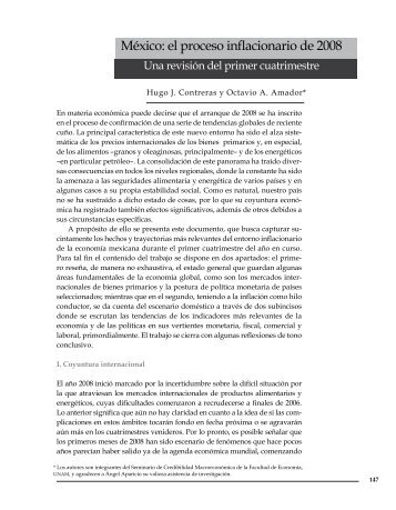 el proceso inflacionario de 2008 - Facultad de Economía - UNAM