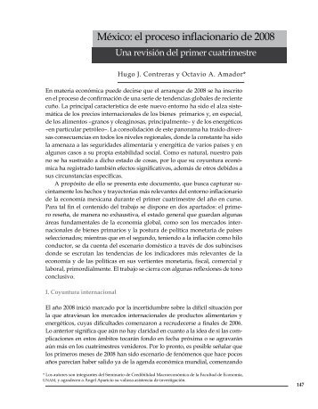 el proceso inflacionario de 2008 - Facultad de Economía - UNAM