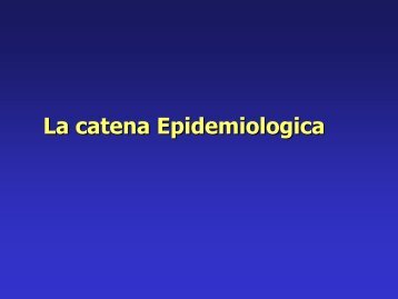 catena Epidemiologica