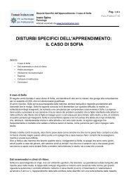 Disturbi Specifici dell'Apprendimento: il caso di Sofia - HumanTrainer