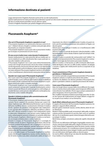 Informazione destinata ai pazienti Fluconazolo Axapharm®