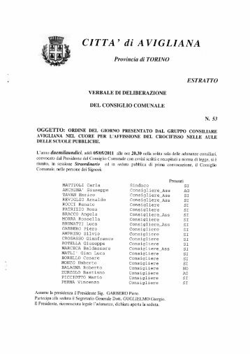 CITTA ' di A VIGLIANA - Città di Avigliana