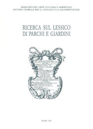 Ricerca sul lessico di parchi e giardini - ICCD