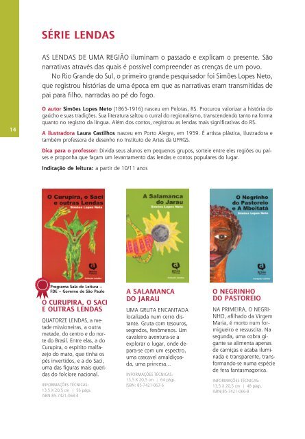 Artes e Ofícios Editora | Catálogo Infantil e Juvenil, 2012 / 2013