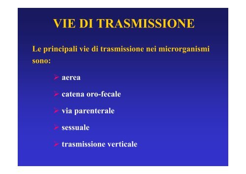 La catena epidemiologica