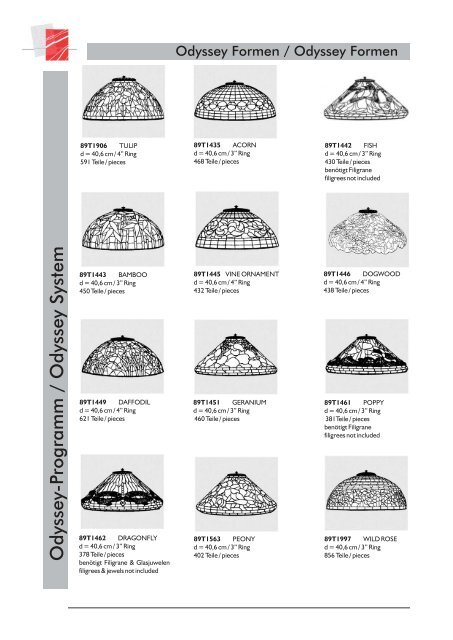 Odyssey-Lampen-System Odysseyformen Odyssey-Lampenfuesse ...