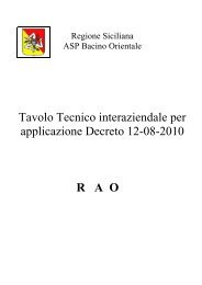 Tavolo Tecnico interaziendale per applicazione ... - Asp Catania