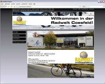 Willkommen in der Radwelt Coesfeld! - Coemarketing