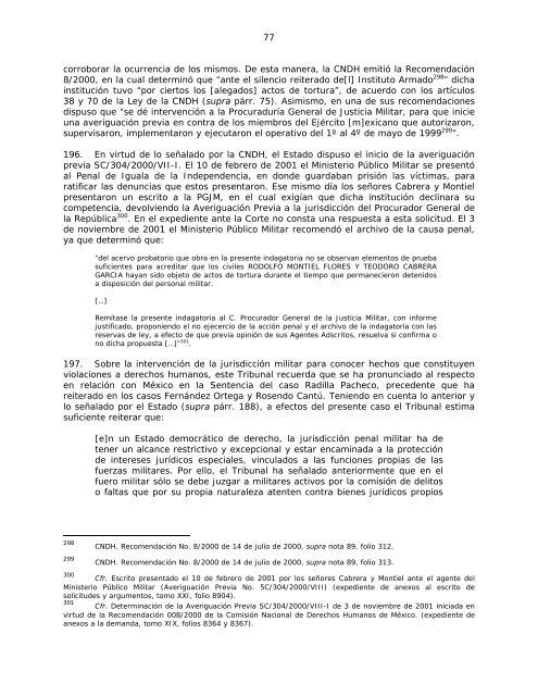 CORTE INTERAMERICANA DE DERECHOS HUMANOS CASO ...