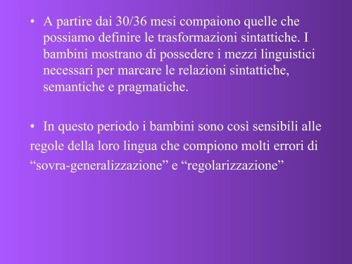 Difficoltà e disturbi specifici del linguaggio - master disturbi ...