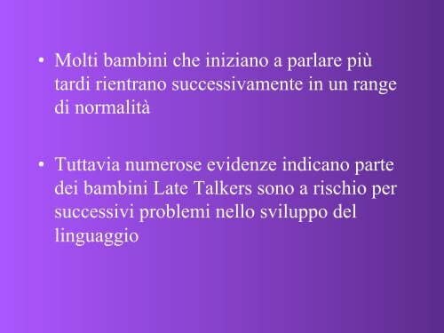 Difficoltà e disturbi specifici del linguaggio - master disturbi ...