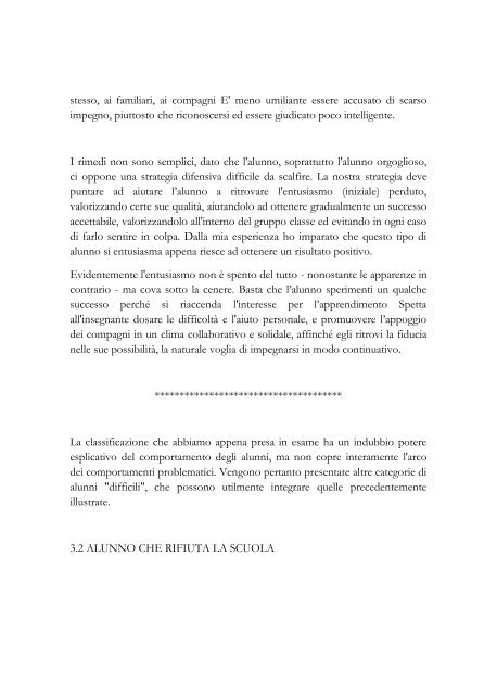 PROFILI COMPORTAMENTALI DEGLI ALUNNI DIFFICILI - Il Crocevia