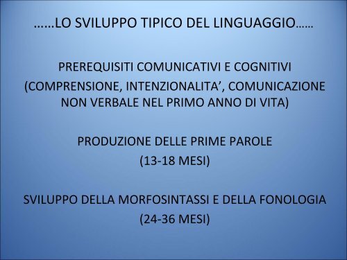 L'evoluzione del linguaggio - Labiopalatoschisi