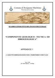 COMPONENTE GEOLOGICO - TECNICA ED IDROGEOLOGICA