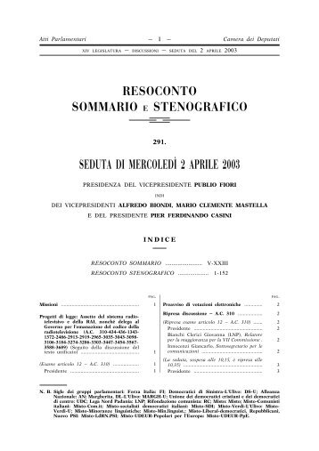 Intero - Camera dei Deputati