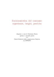 Sociosemiotica del consumo - Home Page di Stefano Traini