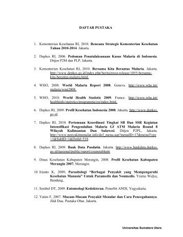 DAFTAR PUSTAKA 1. Kementerian Kesehatan RI, 2010. Rencana ...