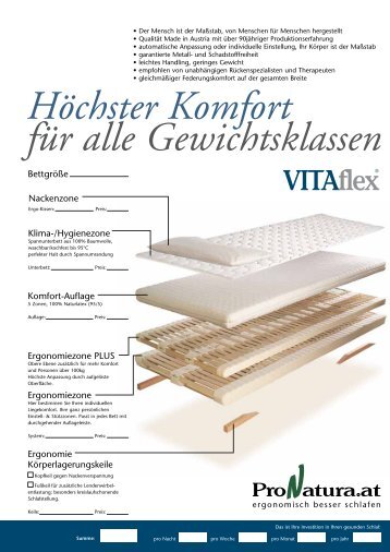 Höchster Komfort für alle Gewichtsklassen - Schreinerei Ziegelmeier