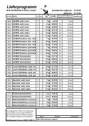 Lieferprogramm BHS 2009 - Schreiter & Kroll GmbH