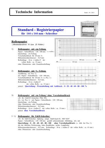 Standard - Registrierpapier