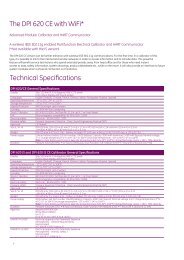 The DPI 620 CE with WiFi Technical Specifications - SCHRIEVER ...