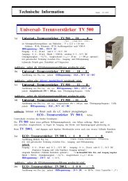 Universal- Trennverstärker TV 500