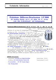 Präzisions- Differenz-Drucksensor LP 9000 für niedrige Drücke von ...