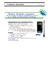 Technische Information Präzisions- Thermisches Anemometer