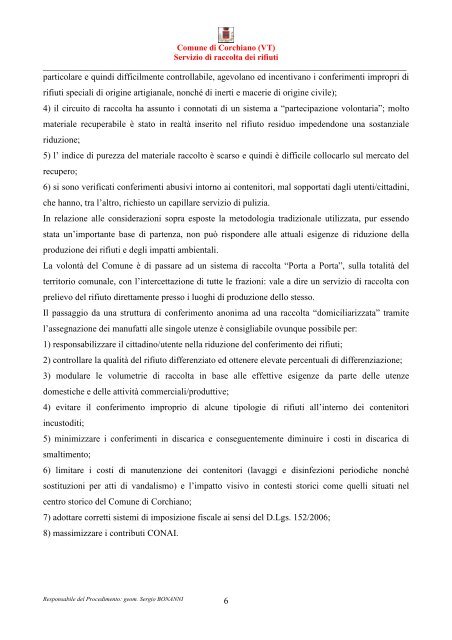 relazione tecnica - Comune di Corchiano