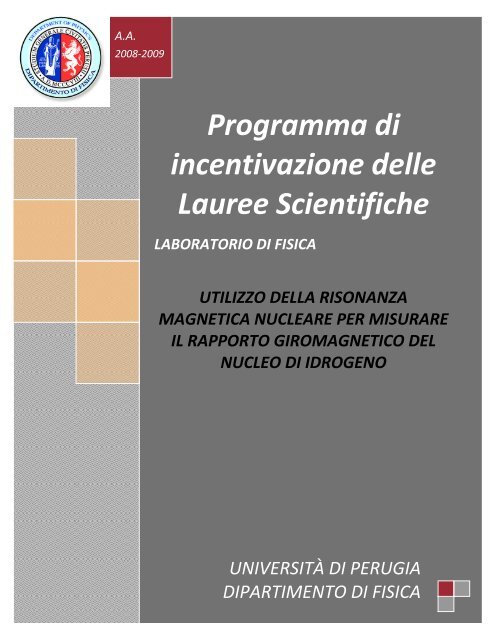 Programma di incentivazione delle Lauree Scientifiche - Fisica