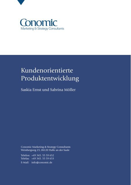 Kundenorientierte Produktentwicklung Conomic Marketing