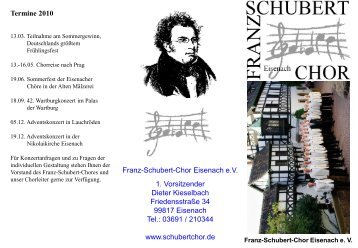 gibt das aktuelle Faltblatt als pdf - Franz - Schubert - Chor Eisenach