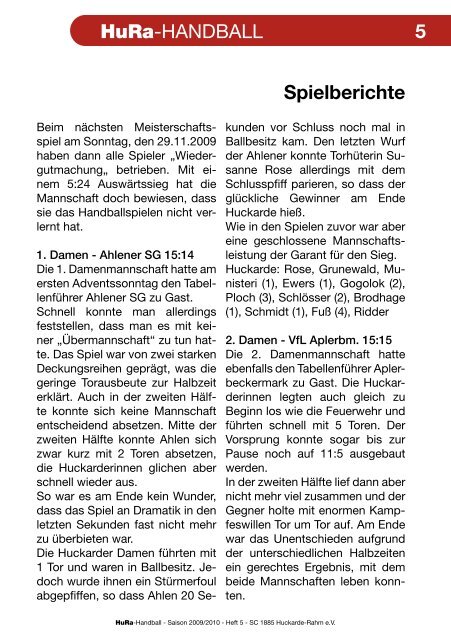 5. Ausgabe - SC-Huckarde-Rahm