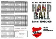 14.09.2008 2. Spieltag Sporthalle Huckarde - SC-Huckarde-Rahm