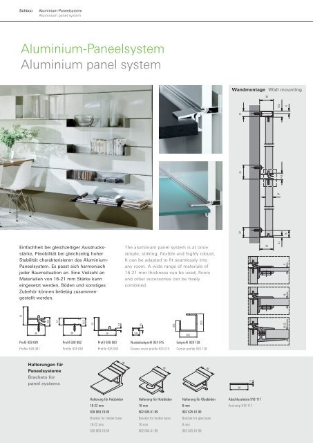 Aluminium-Paneelsystem Aluminium panel system - Schüco