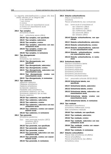 Classificazione delle malattie, dei traumatismi, degli interventi