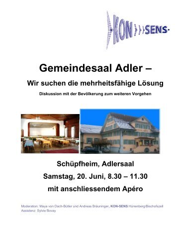 Gemeindesaal Adler - Gemeinde Schüpfheim