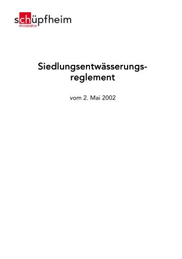 reglement - Gemeinde Schüpfheim