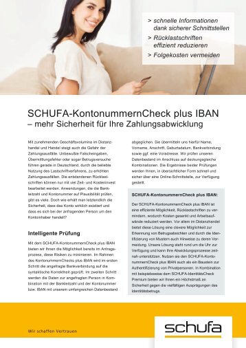 Sicherheit für Ihre - SCHUFA