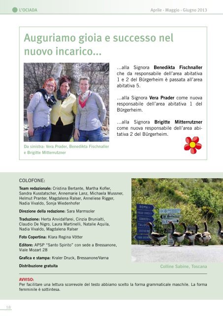 L'Ociada aprile - giugno 2013 (pdf - 2MB) - Casadiriposo ...