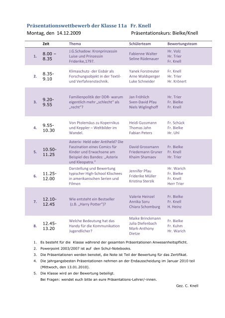 Detaillierter Themen-, Gruppen- und Zeitplan [PDF] des ... - Schuldorf