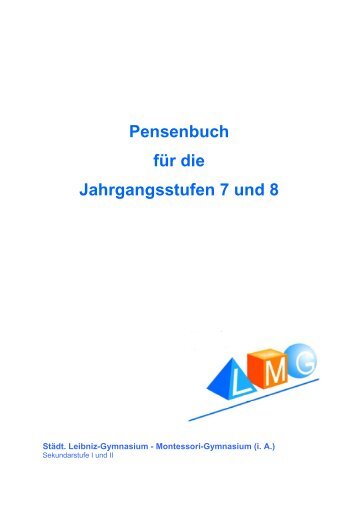 Pensenbuch für die Jahrgangsstufen 7 und 8 - Düsseldorfer ...