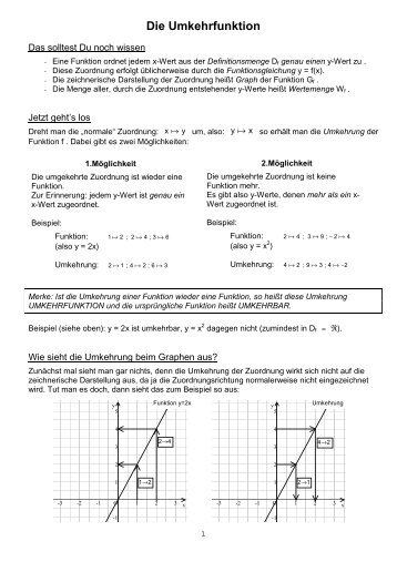 Die Umkehrfunktion.pdf - Schulen in Regensburg