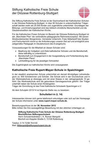 Katholische Freie Rupert-Mayer-Schule in Spaichingen - Stiftung ...