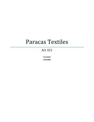 Paracas Textiles - NMSU Web Hosting